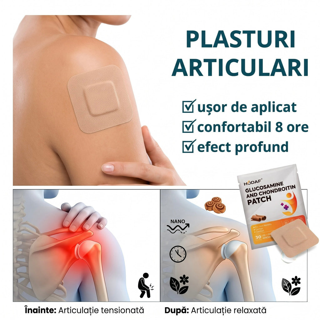 Plasturi Articulari cu Nano-Tehnologie Germană, 1 Plic (30 Plasturi)